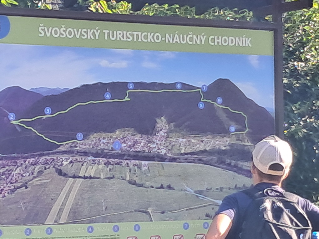Mapka Švošovského náučného chodníka